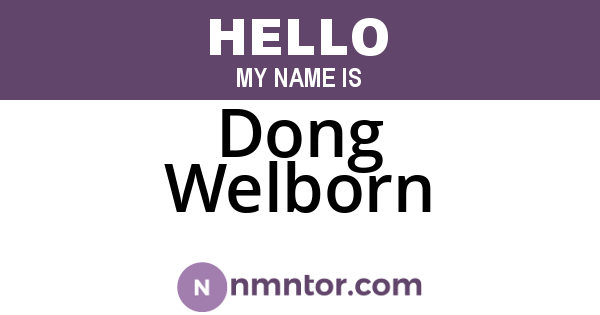 Dong Welborn