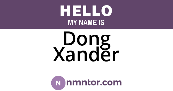 Dong Xander