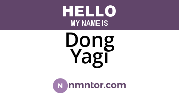 Dong Yagi