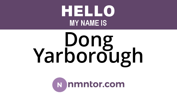 Dong Yarborough