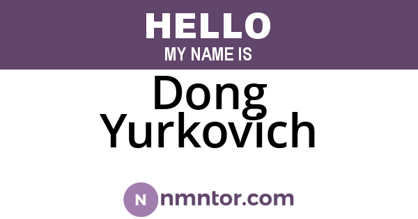 Dong Yurkovich