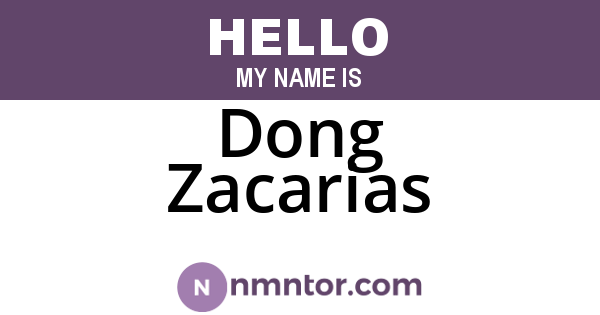 Dong Zacarias