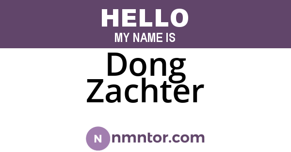 Dong Zachter