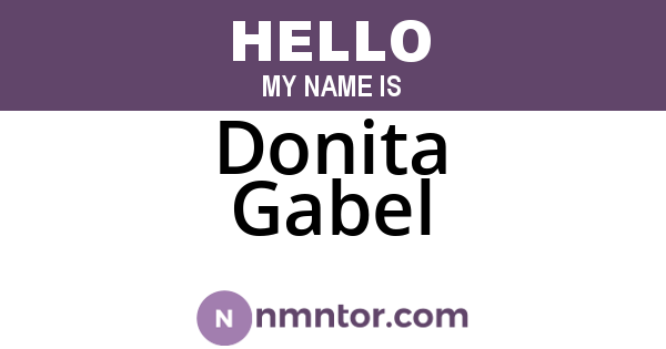 Donita Gabel