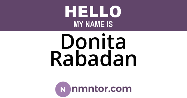 Donita Rabadan