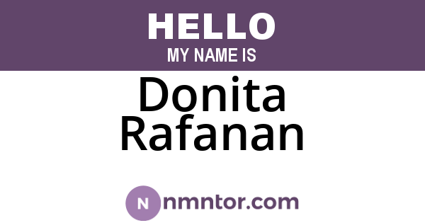 Donita Rafanan