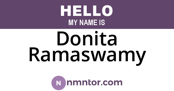 Donita Ramaswamy