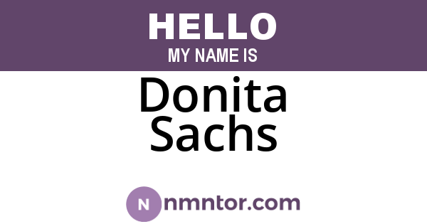 Donita Sachs