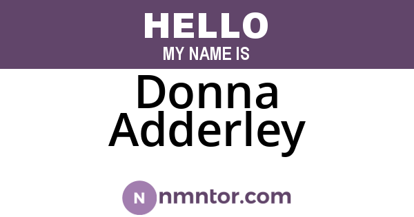 Donna Adderley