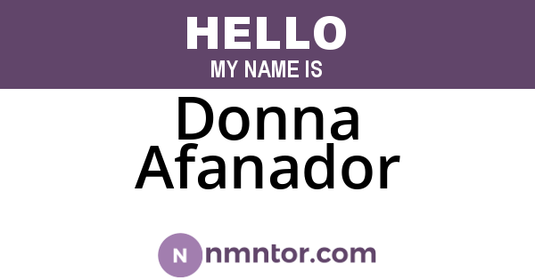 Donna Afanador