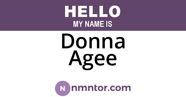 Donna Agee