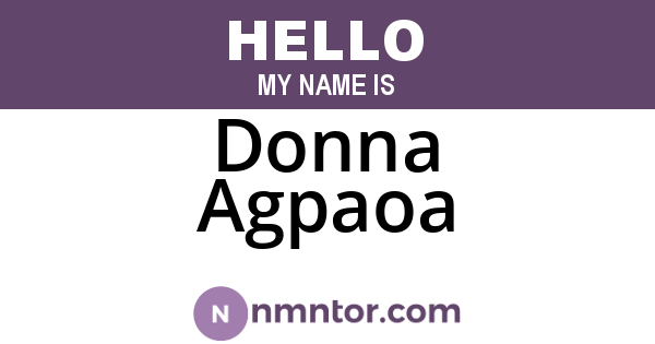 Donna Agpaoa