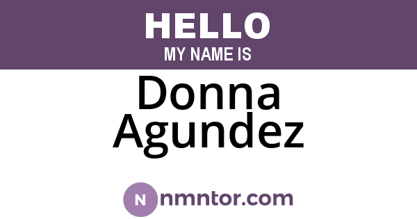 Donna Agundez