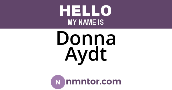 Donna Aydt