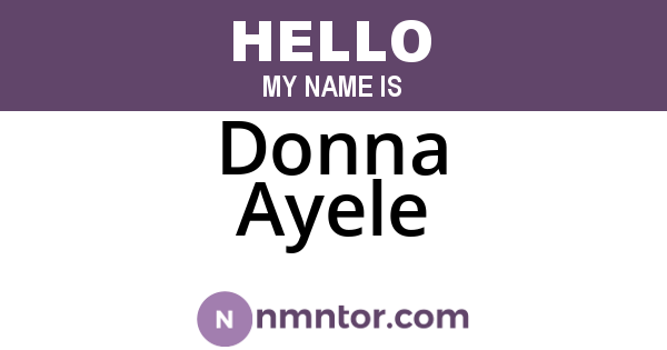 Donna Ayele