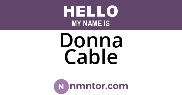Donna Cable