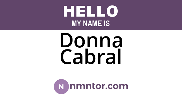 Donna Cabral