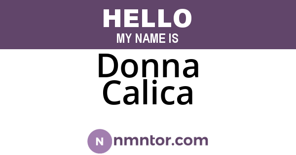 Donna Calica