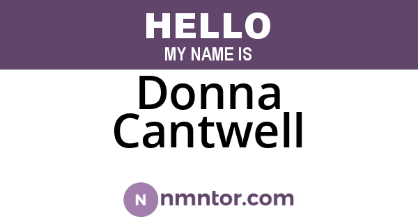 Donna Cantwell