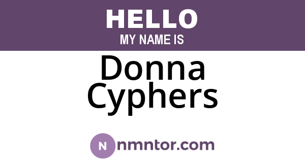 Donna Cyphers