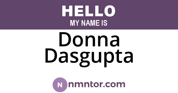 Donna Dasgupta