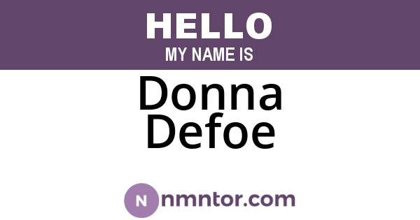 Donna Defoe