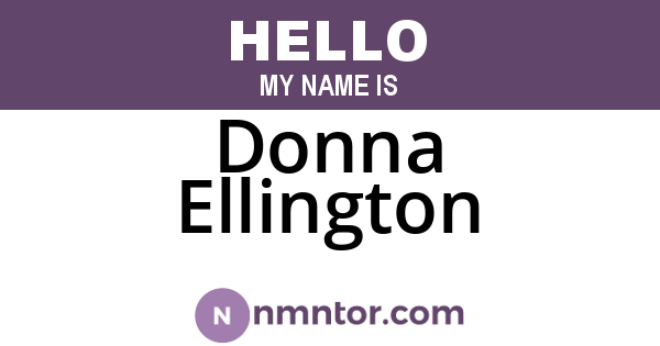 Donna Ellington