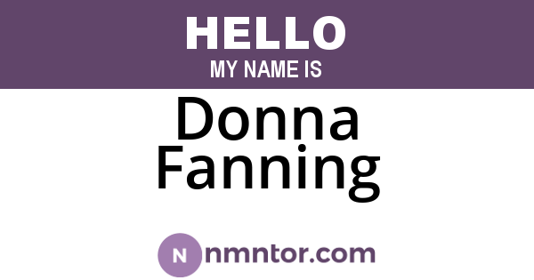 Donna Fanning