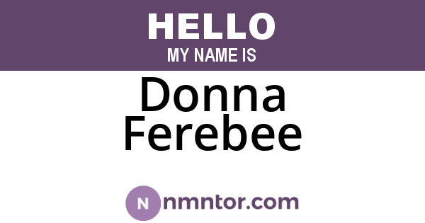Donna Ferebee
