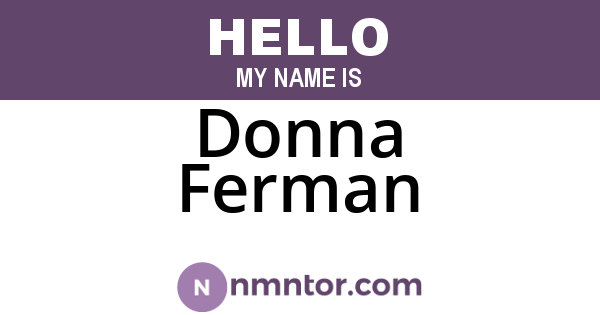 Donna Ferman