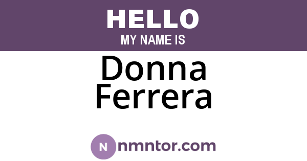 Donna Ferrera