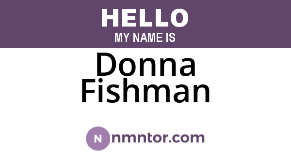 Donna Fishman