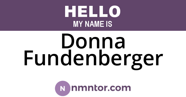 Donna Fundenberger