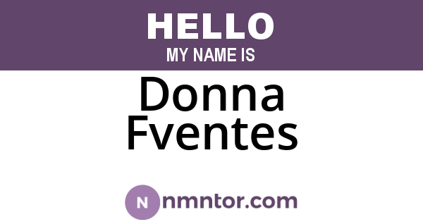 Donna Fventes