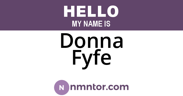 Donna Fyfe