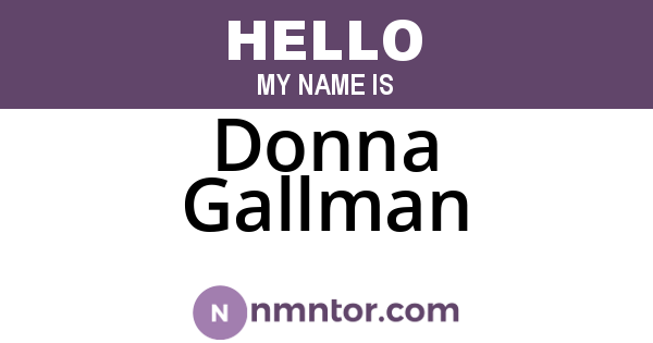 Donna Gallman
