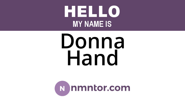 Donna Hand