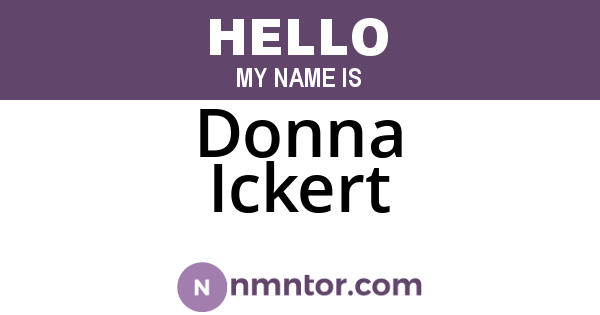 Donna Ickert