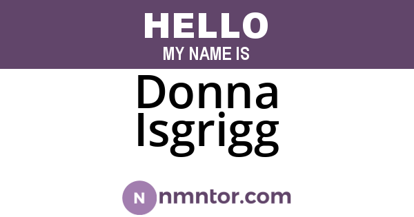 Donna Isgrigg