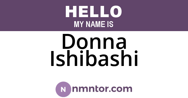 Donna Ishibashi