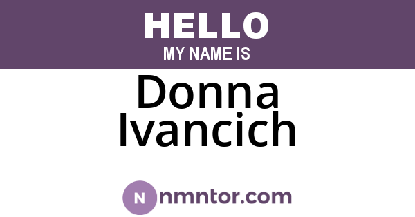 Donna Ivancich