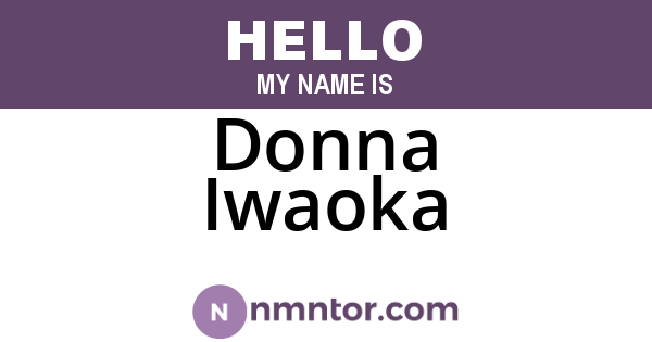 Donna Iwaoka