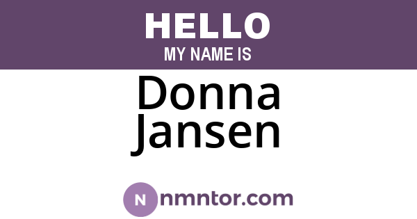 Donna Jansen