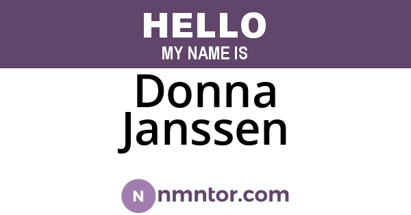 Donna Janssen
