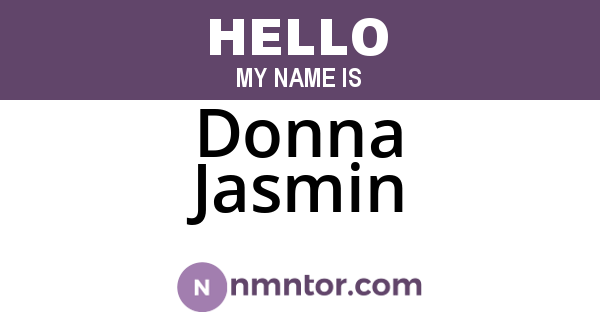 Donna Jasmin