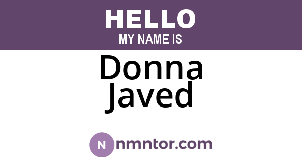 Donna Javed