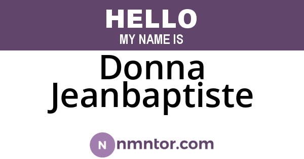 Donna Jeanbaptiste