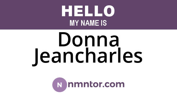 Donna Jeancharles