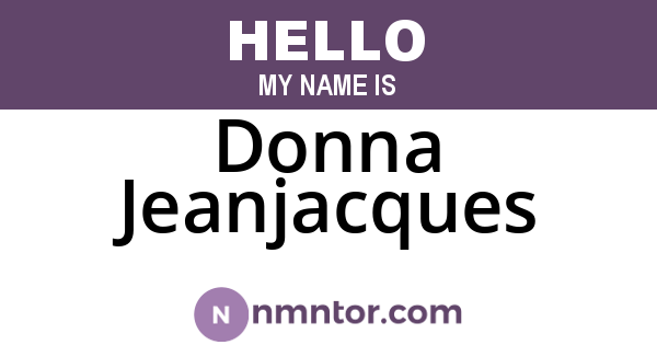 Donna Jeanjacques