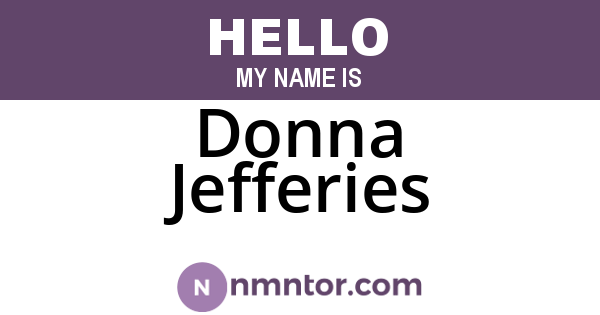 Donna Jefferies